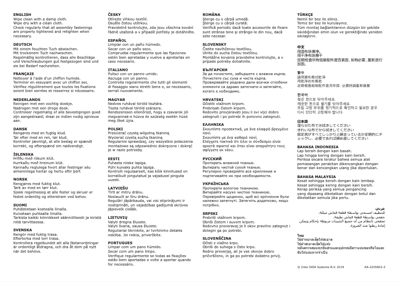 Page 1 de la notice Manuel utilisateur Ikea TRULSTORP