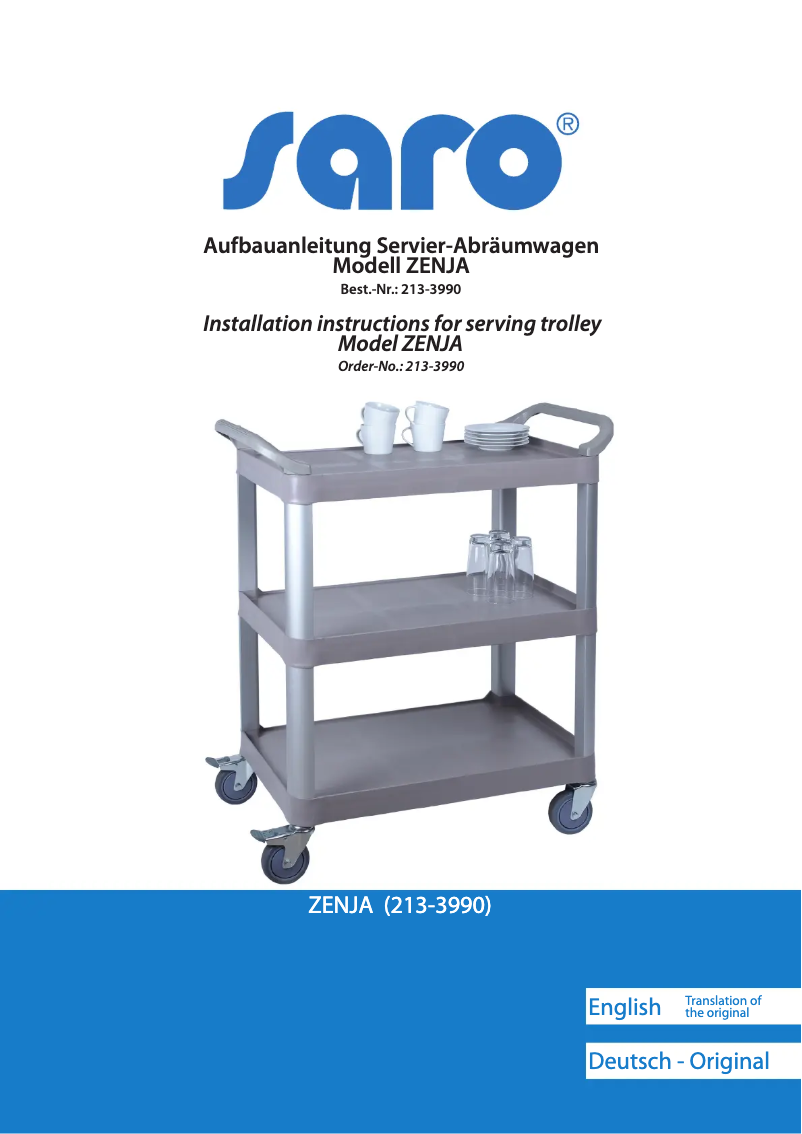 Imagen de la primera página del manual del dispositivo Zenja