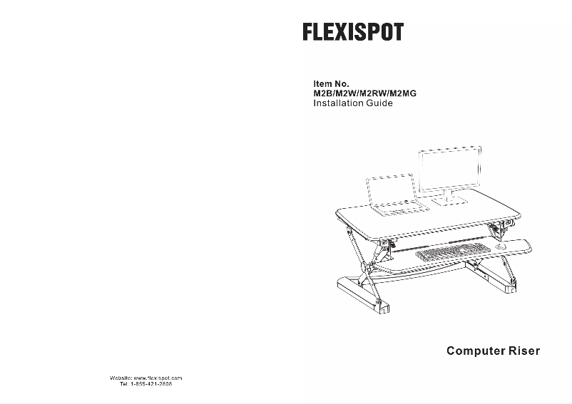 Page 1 de la notice Manuel utilisateur FlexiSpot M2B
