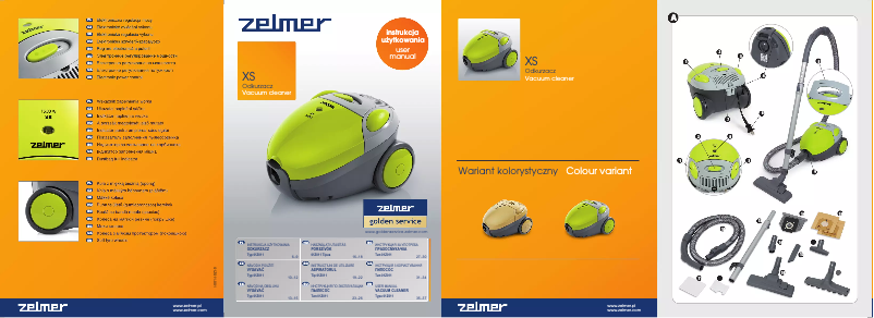 Page 1 de la notice Manuel utilisateur Zelmer 01Z011 XS