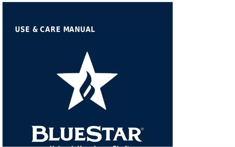 Página 1 del manual Manual de uso y mantenimiento BlueStar RNB364GV2
