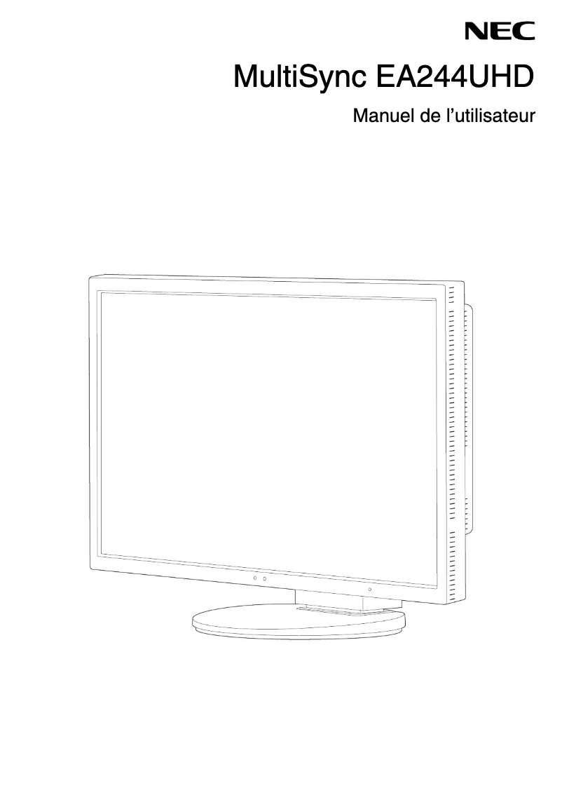 Imagen de la primera página del manual del dispositivo MultiSync EA244UHD