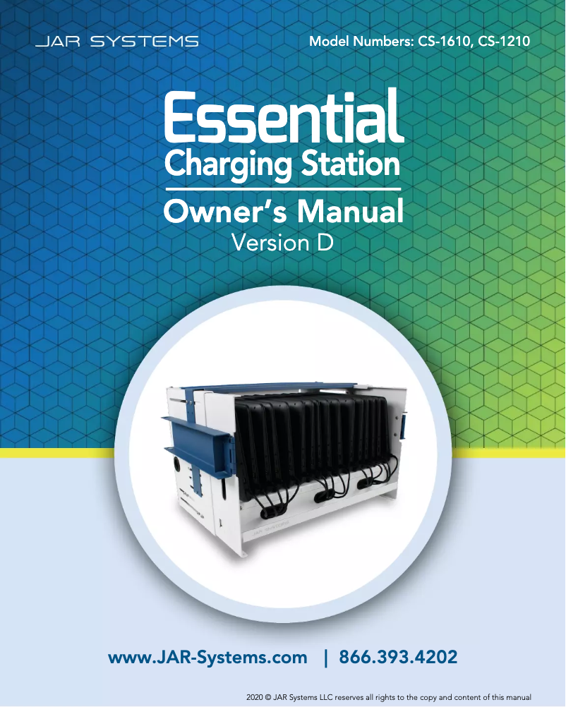 Page 1 de la notice Manuel utilisateur JAR Systems Essential CS-1210