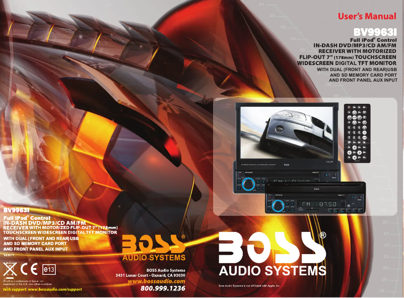 Página 1 del manual Manual de usuario Boss BV9963I