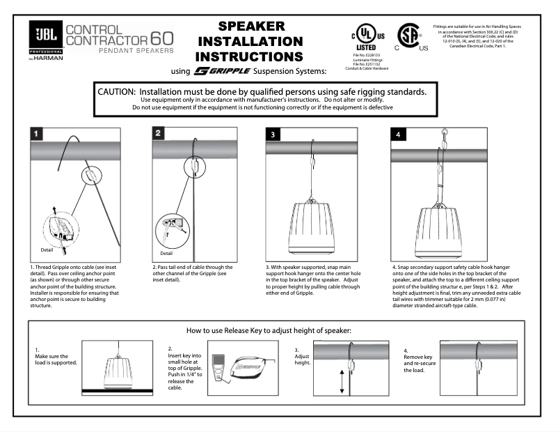 Page 1 de la notice Manuel utilisateur JBL Control 68HP