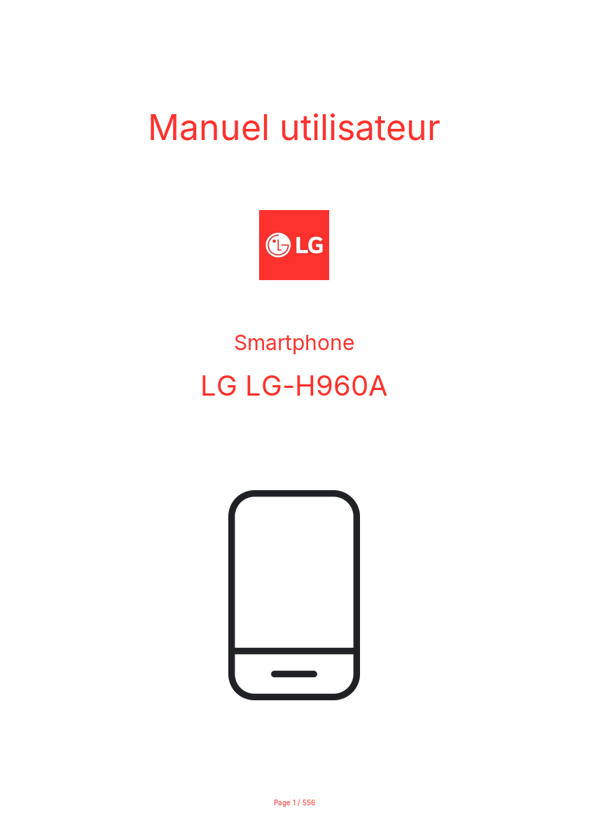 Page n°1 - Manuel utilisateur LG LG-H960A