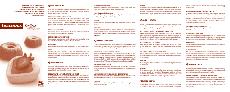Image de la première page du manuel de l'appareil Delícia Silicone 629280