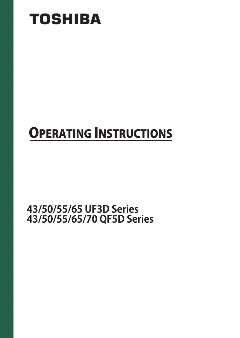 Page n°1 - Manuel utilisateur Toshiba 50QF5D53DB
