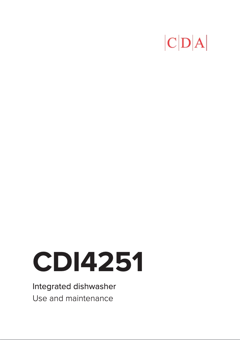 Page n°1 - Mode d'emploi CDA CDI4251