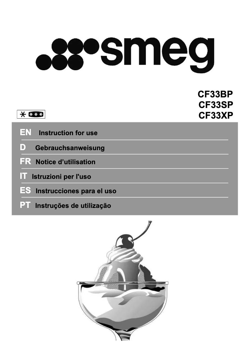 Página 1 del manual Manual de usuario Smeg CF33XP