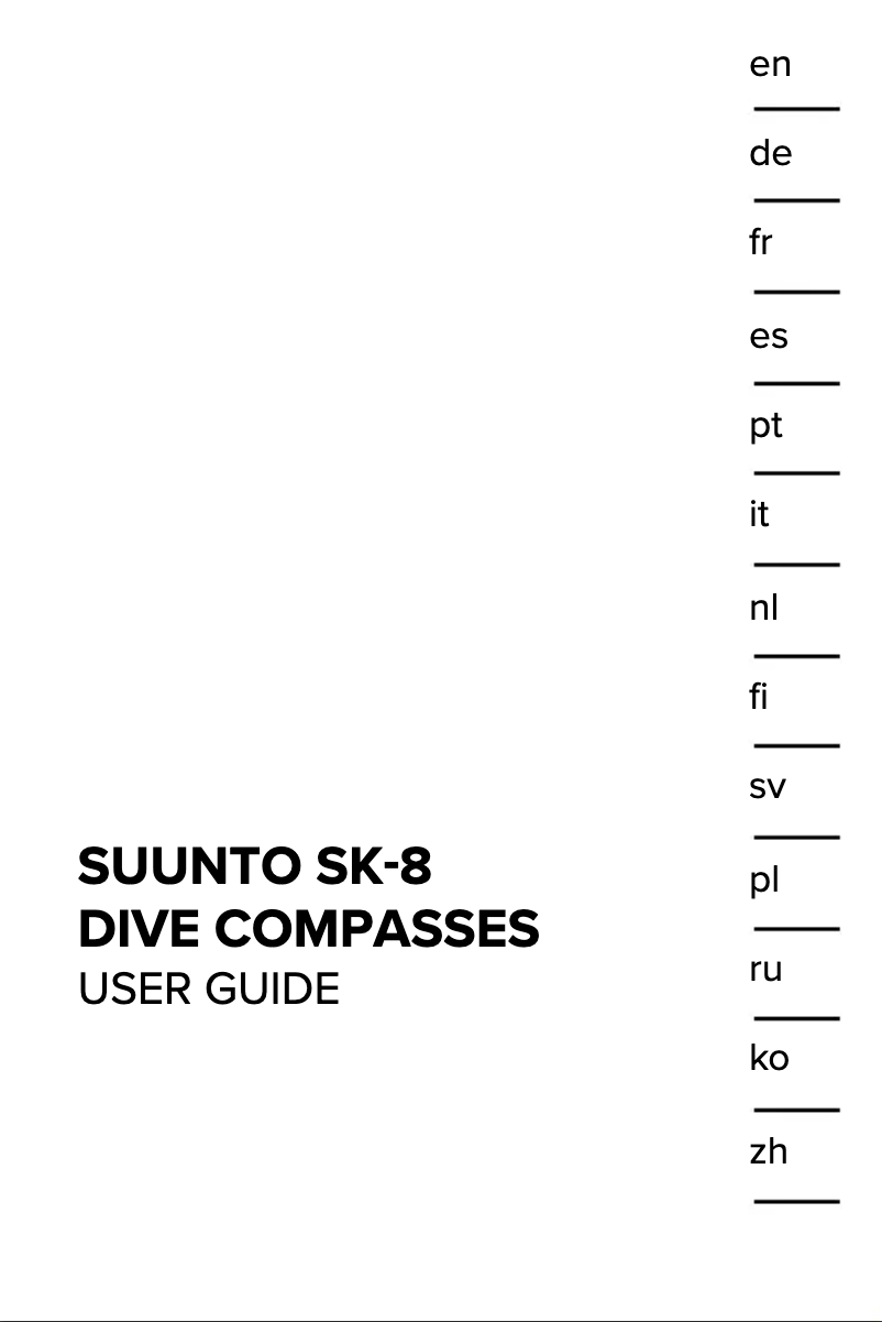 Página 1 del manual Manual de usuario Suunto SK-8