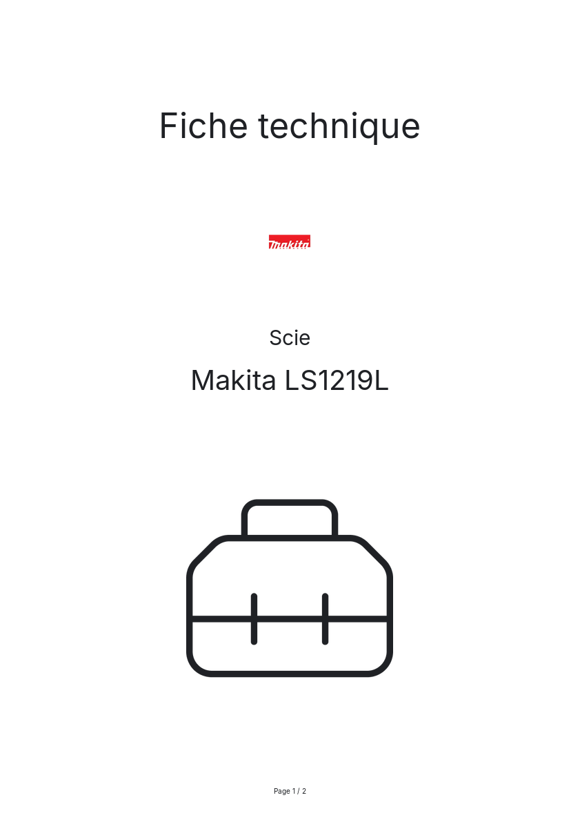 Image de la première page du manuel de l'appareil LS1219L