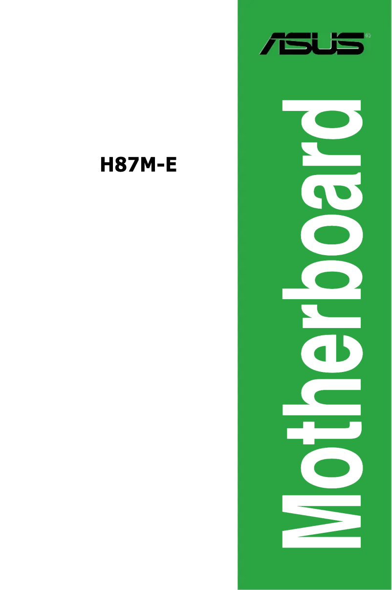 Page 1 of the manual User Manual Asus H87M-E