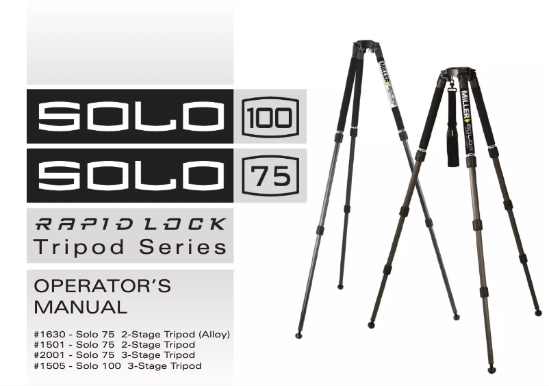 Page 1 de la notice Manuel utilisateur Miller Solo 75