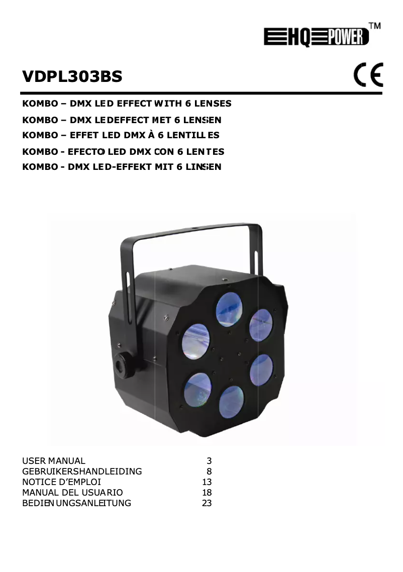 Page n°1 - Manuel utilisateur HQ Power Kombo