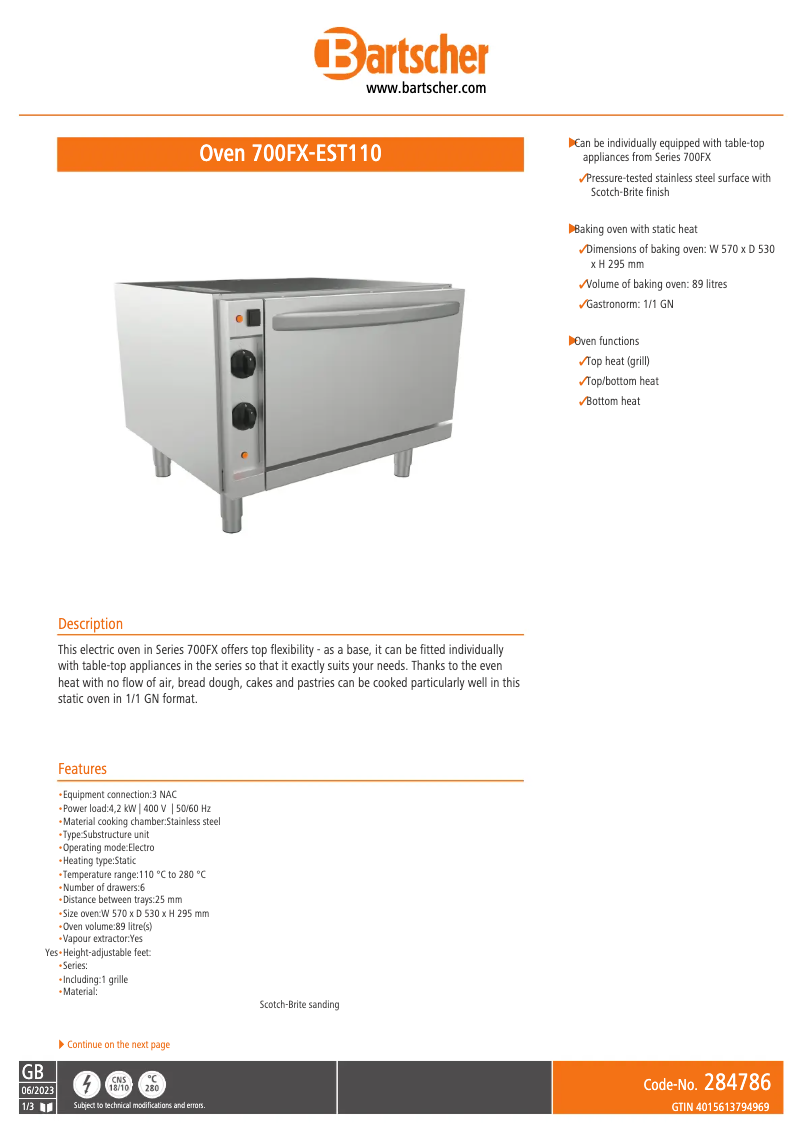 Image de la première page du manuel de l'appareil 700FX-EST110