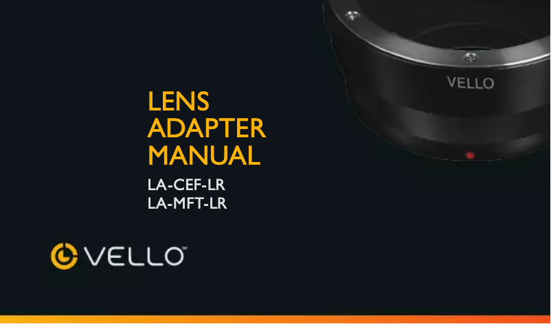 Page 1 de la notice Manuel utilisateur Vello LA-CEF-LR