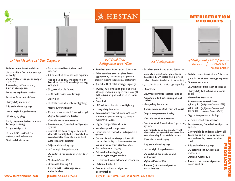 Page n°1 - Fiche technique Hestan GRR24