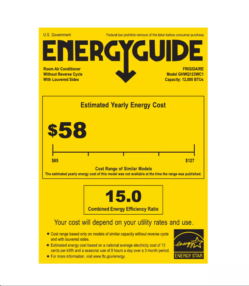 Image de la première page du manuel de l'appareil GHWQ123WC1