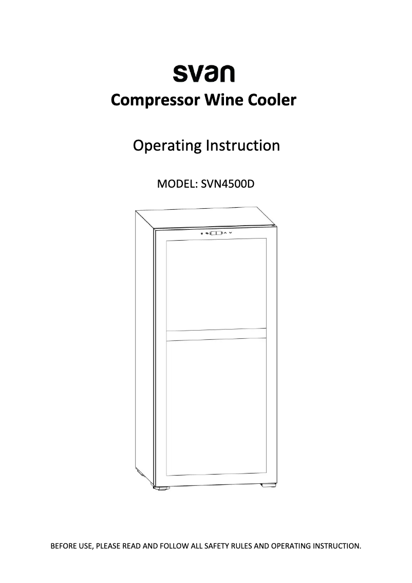 Page 1 de la notice Manuel utilisateur SVAN SVN4500D