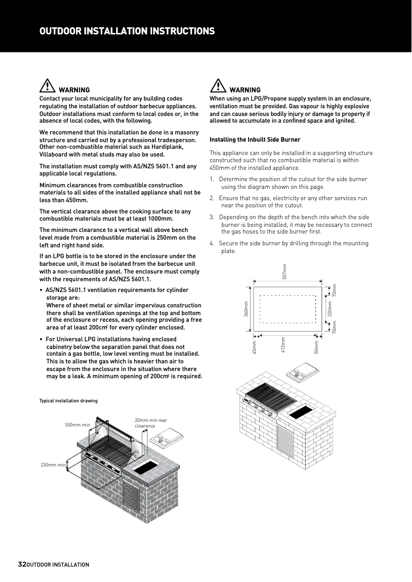 Page n°1 - Guide d'installation BeefEater BS19952