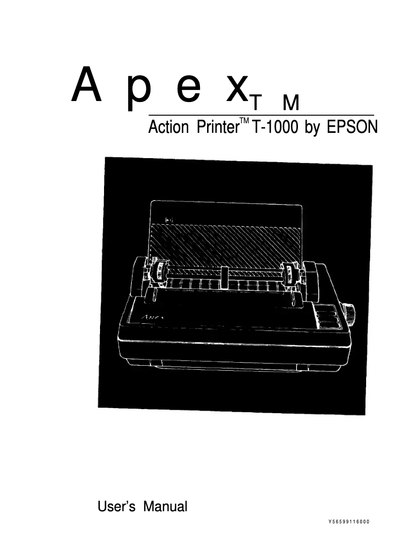 Page 1 de la notice Manuel utilisateur Epson T-1000