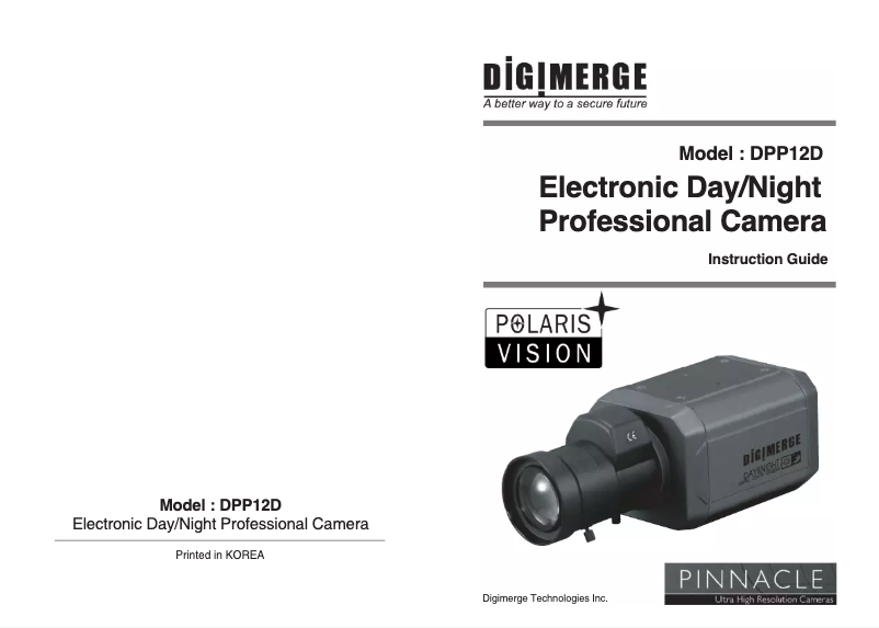 Page n°1 - Manuel utilisateur Digimerge DPP12D
