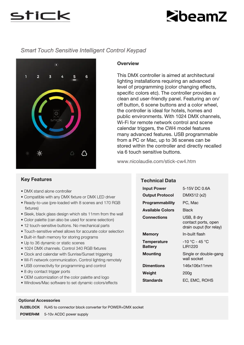 Image de la première page du manuel de l'appareil STICK-CW4