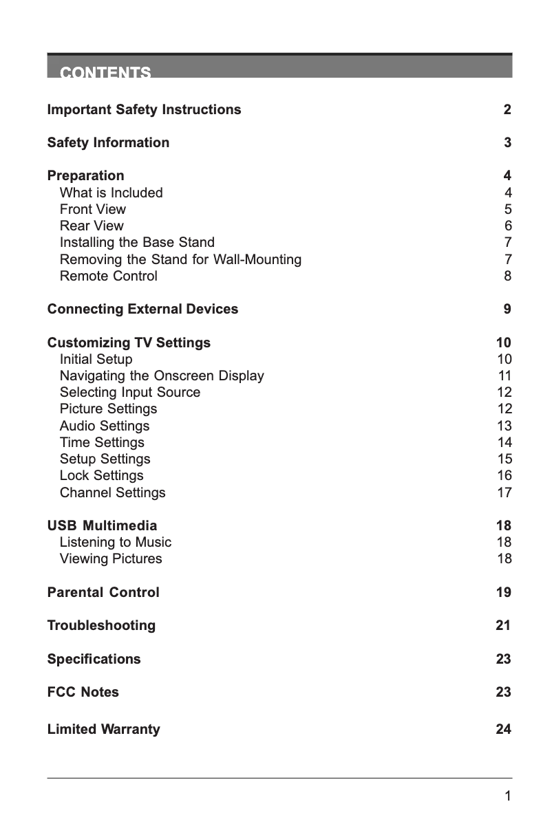 Page 1 de la notice Manuel d'utilisation et d'entretien Seiki SE50UY04