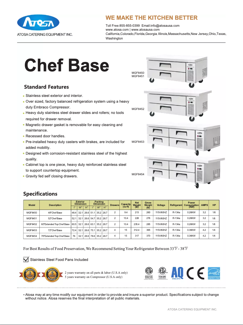 Image de la première page du manuel de l'appareil Commercial MGF8450