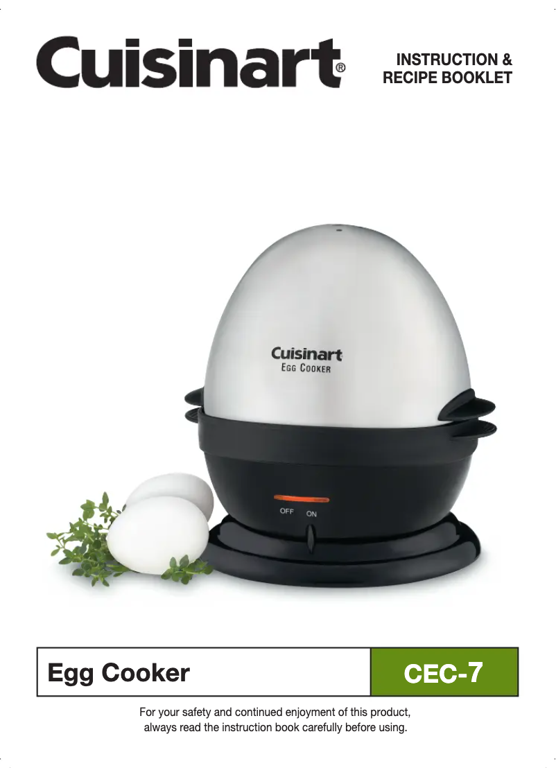 Page 1 de la notice Manuel utilisateur Cuisinart CEC-7