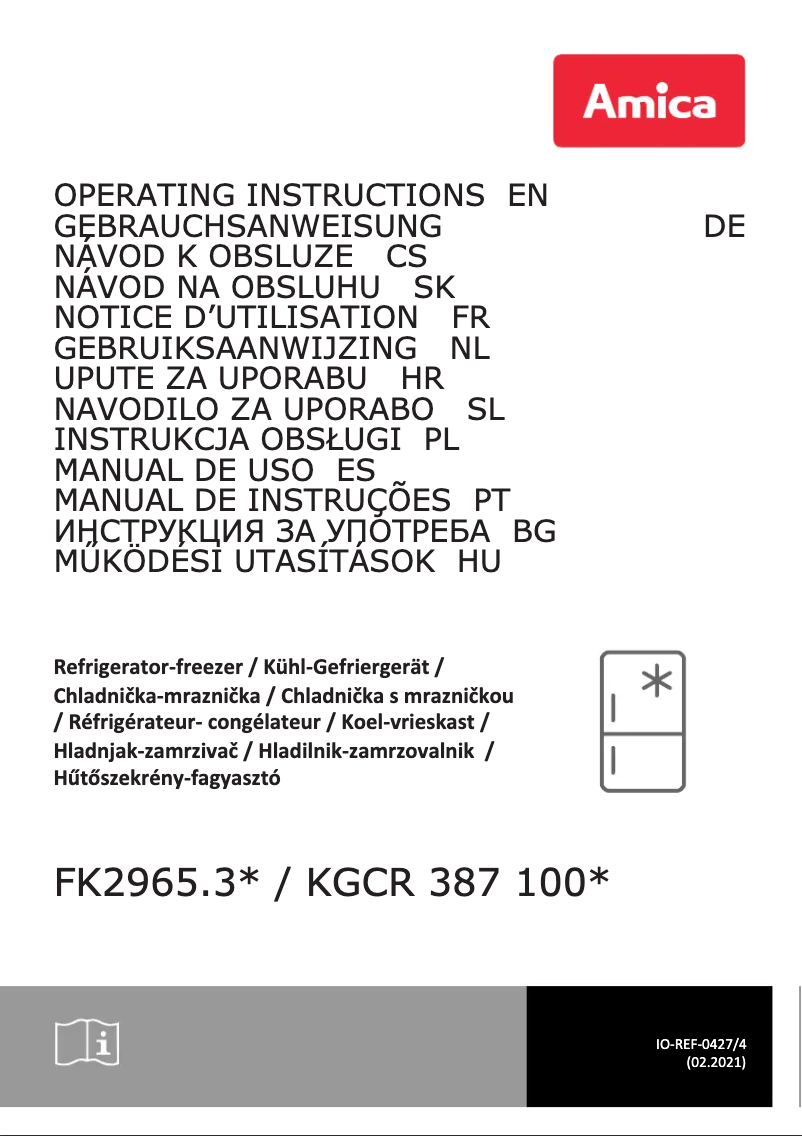 Page 1 de la notice Manuel utilisateur Amica FK2965.3LAA