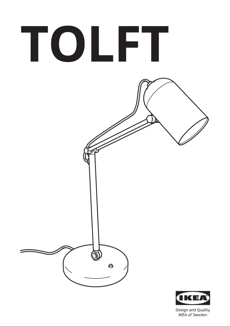 Page 1 de la notice Manuel utilisateur Ikea TOLFT 204.778.88