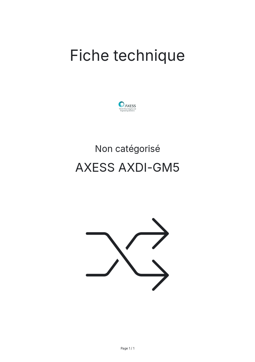 Page n°1 - Fiche technique AXESS AXDI-GM5