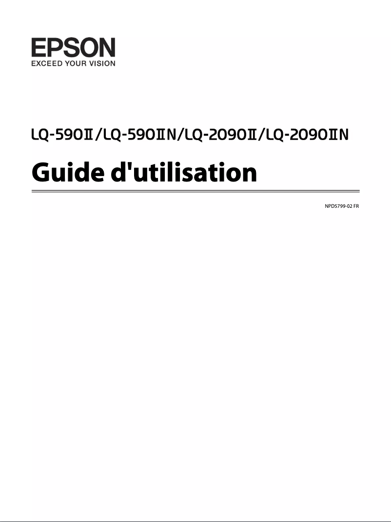 Page n°1 - Manuel utilisateur Epson LQ-590II
