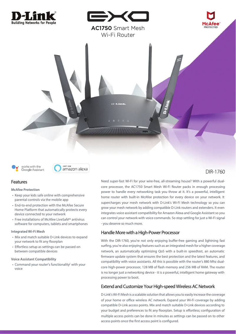 Image de la première page du manuel de l'appareil DIR-1760