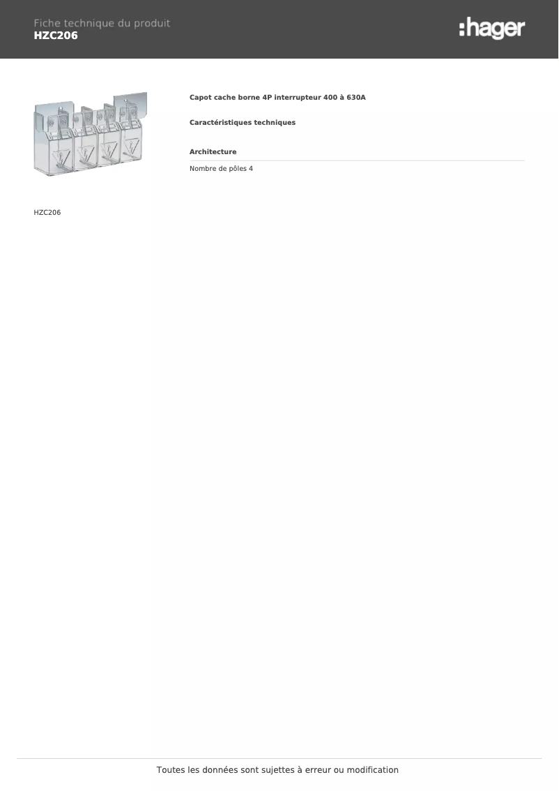 Image de la première page du manuel de l'appareil HZC206