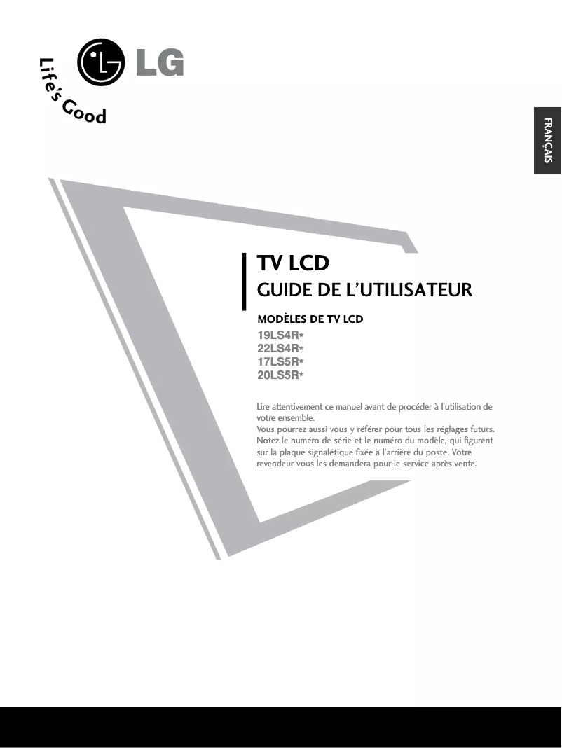 Page n°1 - Manuel utilisateur LG 22LS4R