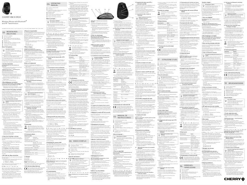 Page 1 de la notice Manuel utilisateur Cherry MW 8 ERGO