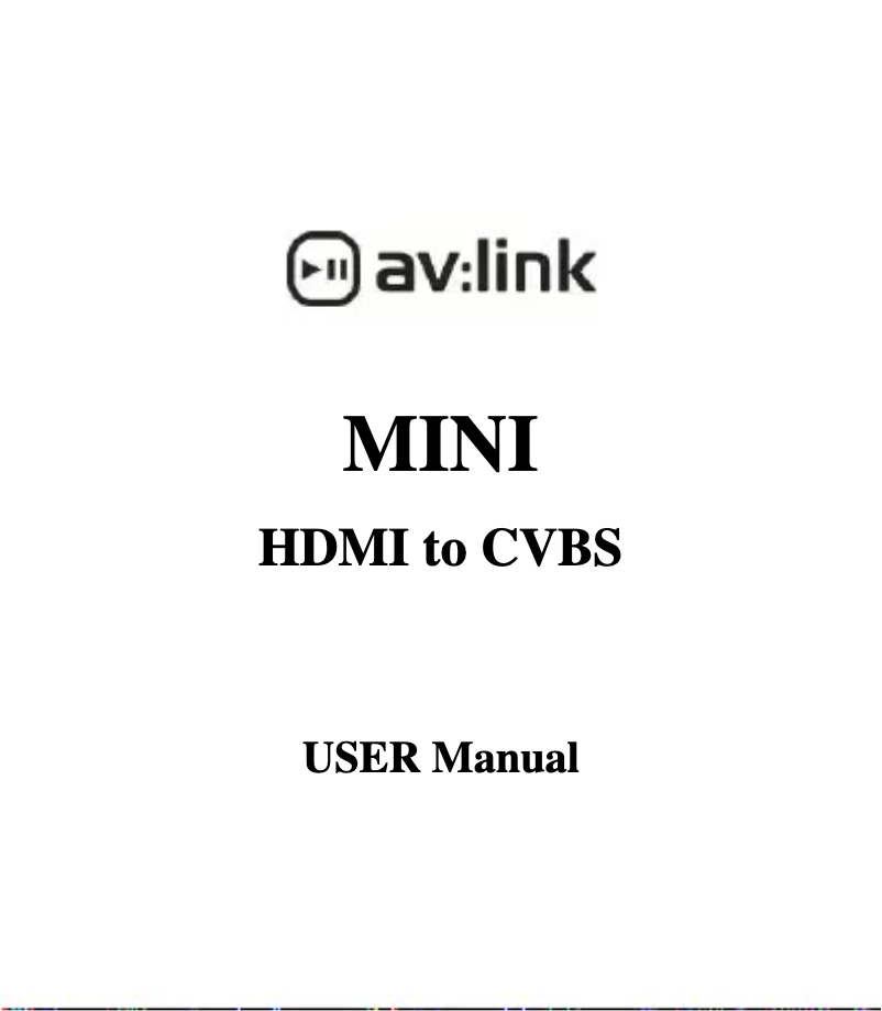 Página 1 del manual Manual de usuario AV:link HDVC4K