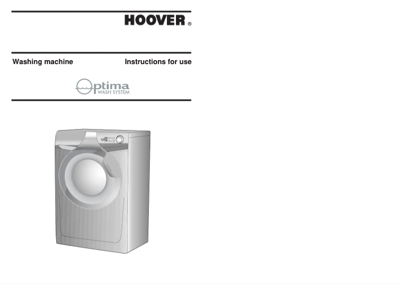 Page n°1 - Manuel utilisateur Hoover WMH 147DF/1-80