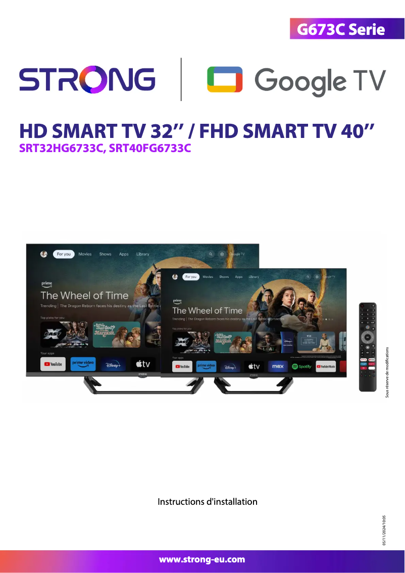 Página 1 del manual Manual de usuario Strong SRT 32HG6733C