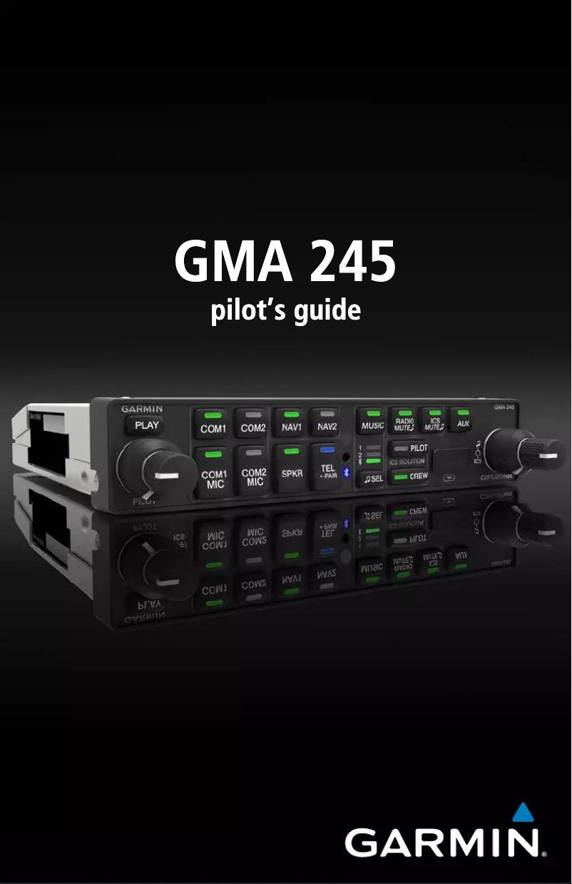 Page 1 de la notice Mode d'emploi Garmin GMA 245