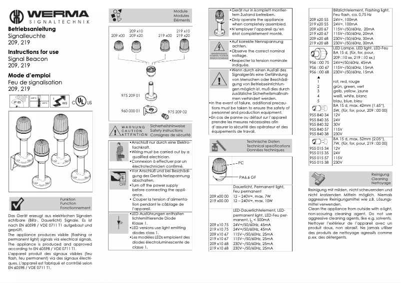 Image de la première page du manuel de l'appareil 209.120.55