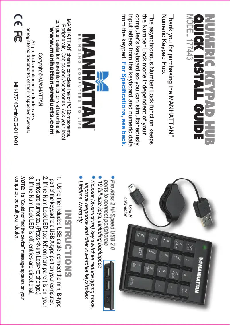 Imagen de la primera página del manual del dispositivo 177443