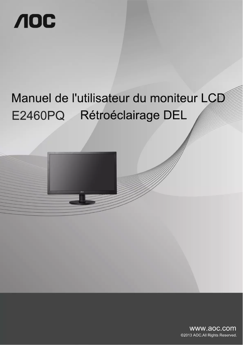 Page n°1 - Manuel utilisateur AOC Pro-line E2460PQ