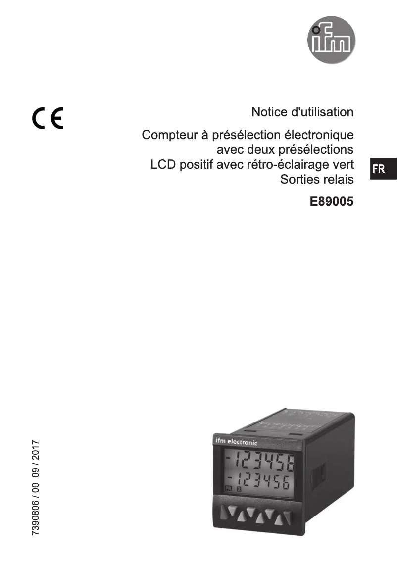 Page n°1 - Manuel utilisateur IFM E89005