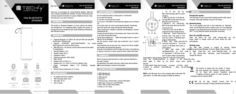 Page n°1 - Manuel utilisateur Techly ICASBL21BKT