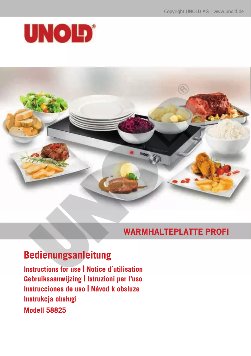 Page 1 de la notice Manuel utilisateur Unold 58825