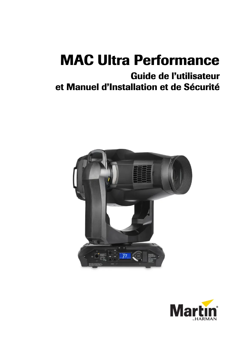 Page n°1 - Manuel utilisateur Martin MAC Ultra Performance